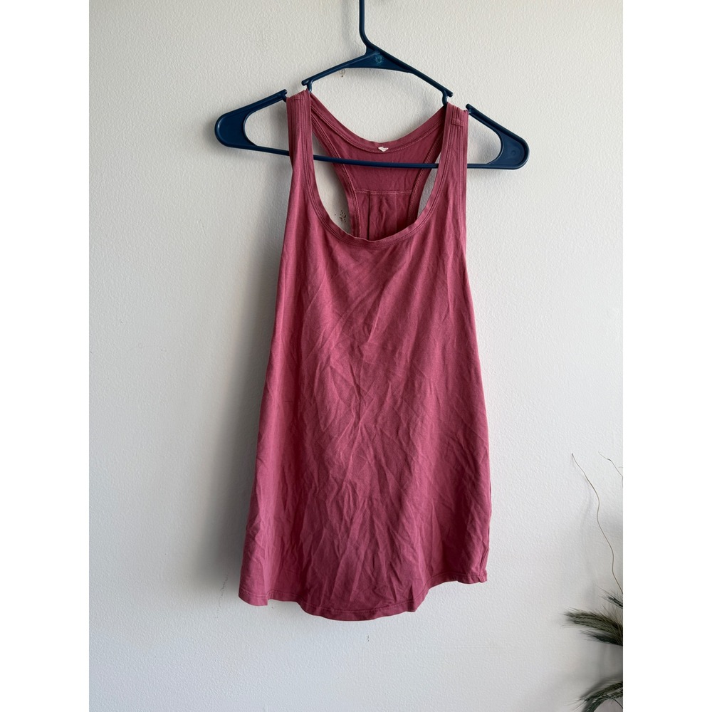 Lululemon Womens Berry Pink Pleated Racerback Workout Tank Top Size 6